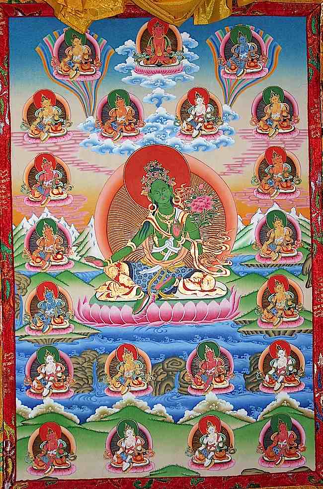 File:Buddha-Weekly-21-Taras-and-Amitabha-high-resolution-thangka ...