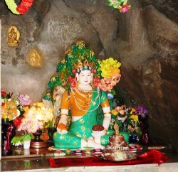 Shrine to Mandarava in cave above Lake Rewalsar.jpg