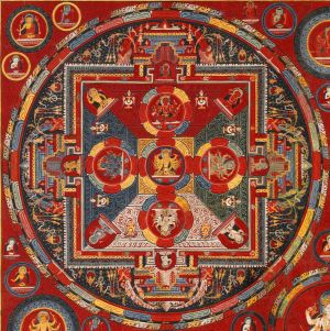 Top right mandala, Tibetan, Central Tibet, Tsang, Ngor Monastery, Sakya, Four Mandalas of the Vajravali.jpg