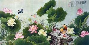 1534 Lotus Flower Painting Asian Wall Decor Abstract Flower Painting sm 11881.1423247780.800.600.jpg